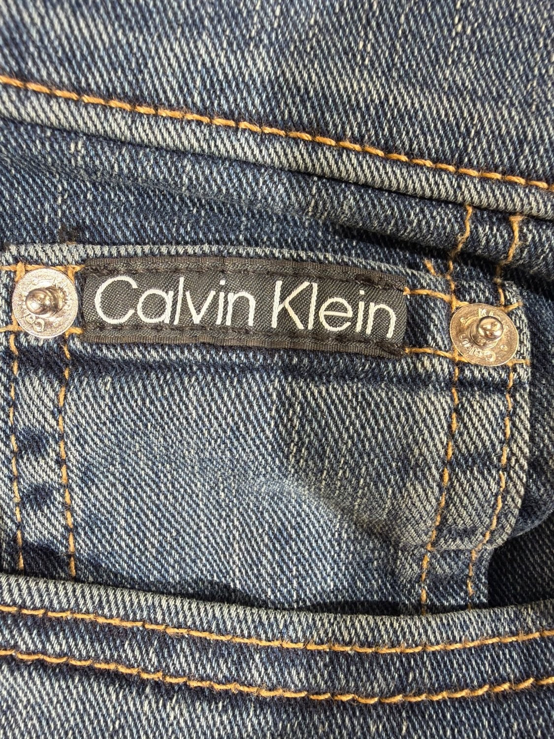 EU 32 Calvin Klein Jeans Men's Straight Leg Blue Denim Stretch Jeans 32x32