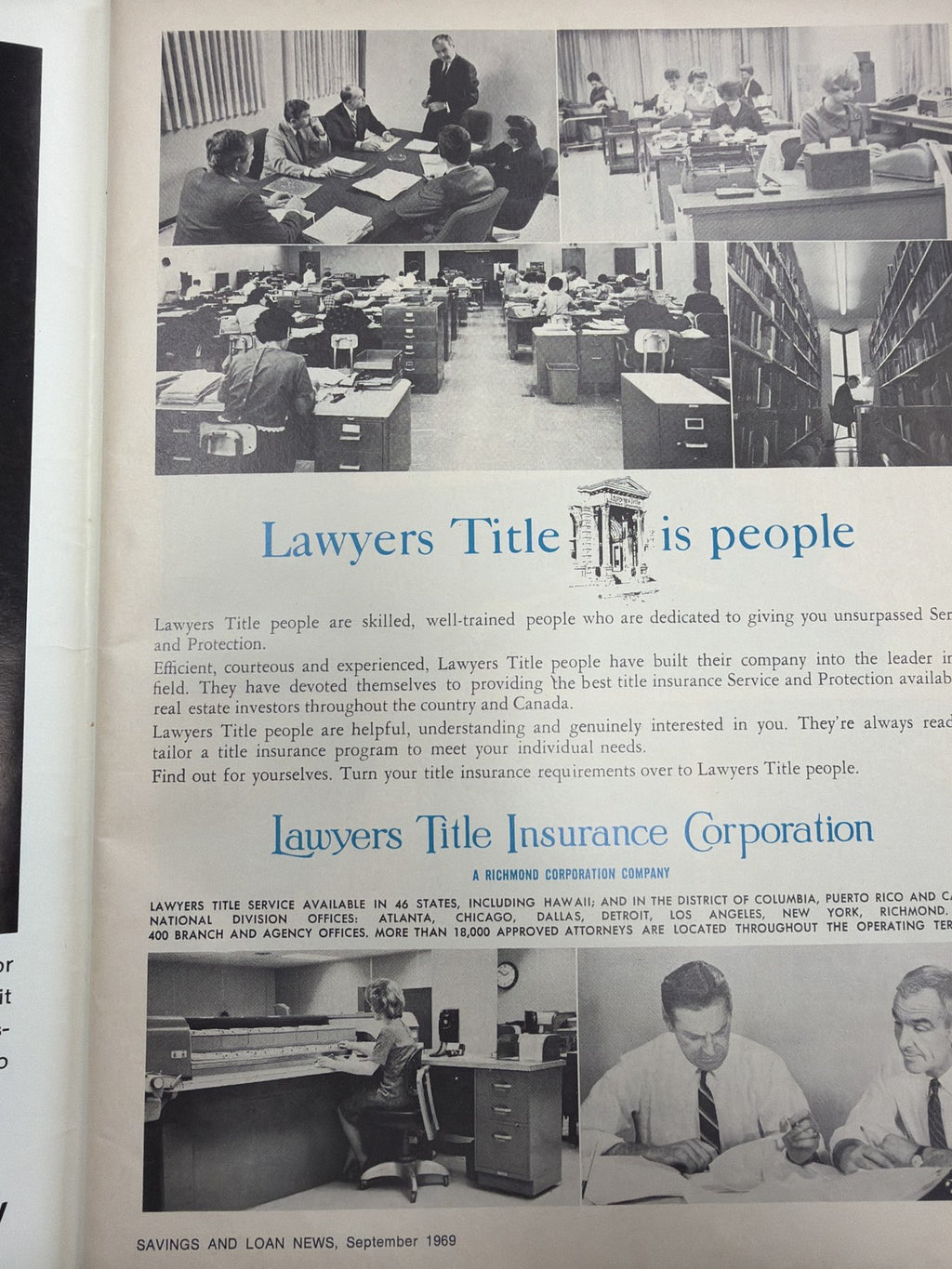 Savings and Loan News Magazine September 1969 Vintage Collectible