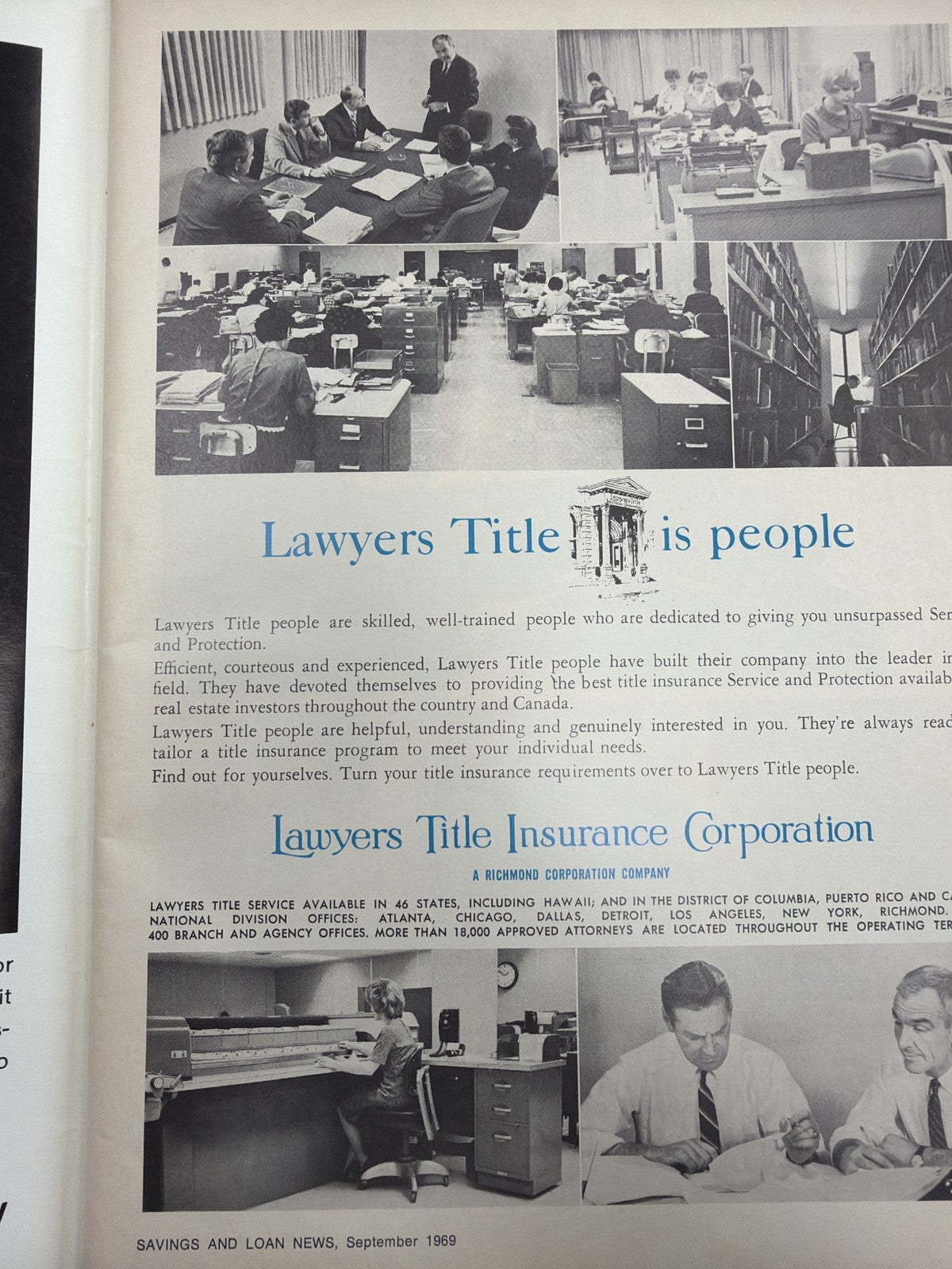 Savings and Loan News Magazine September 1969 Vintage Collectible