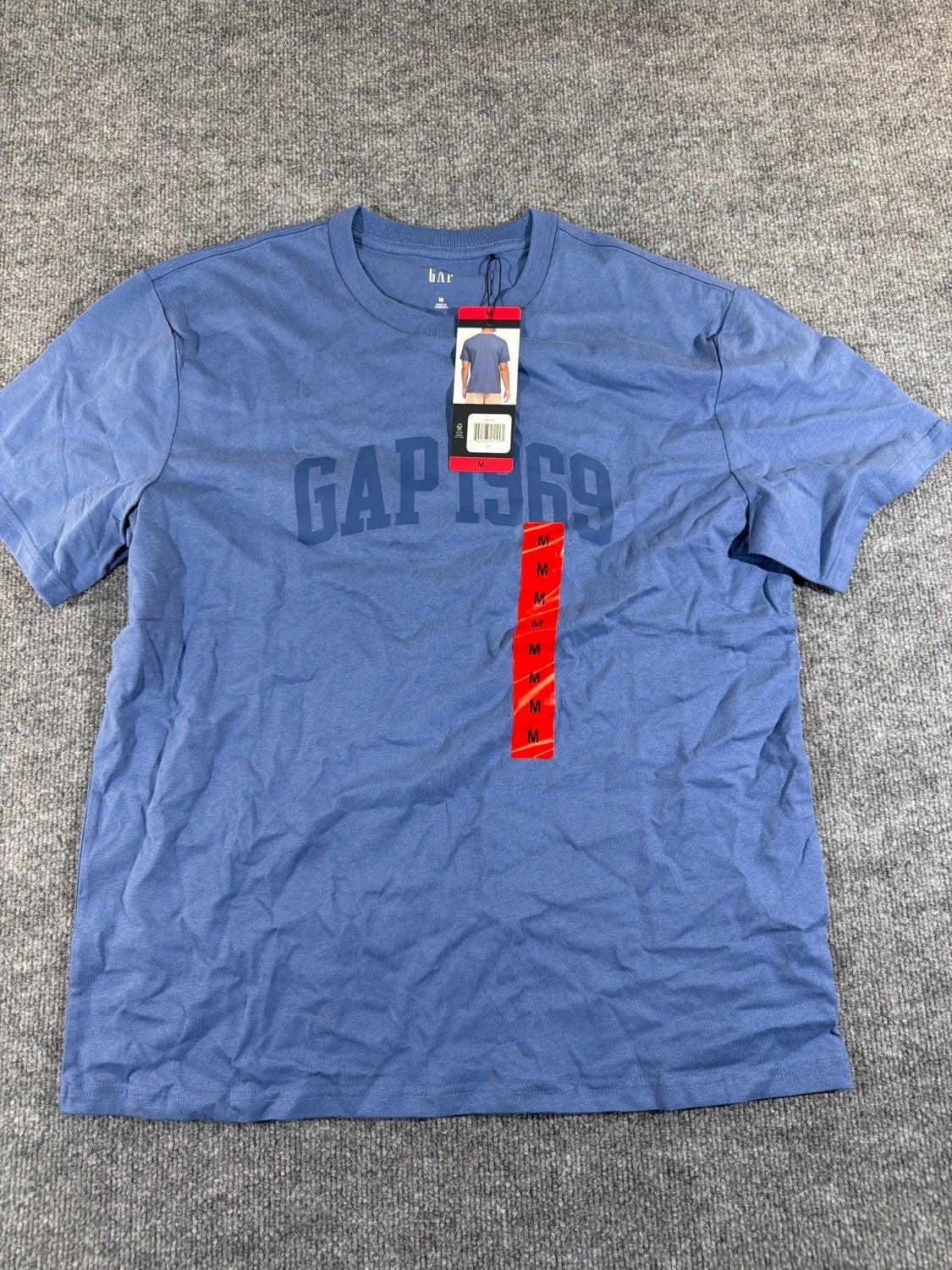 Vintage Gap 1969 Logo T-Shirt Men's Size M Blue Cotton Blend Crew Neck Graphic