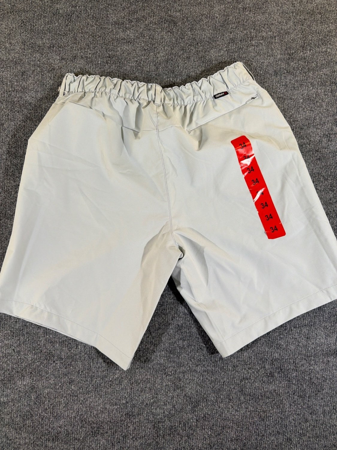 Gerry Men's Cargo Hiking Shorts Size 34 Light Gray Quick Dry Lightweight New NWT