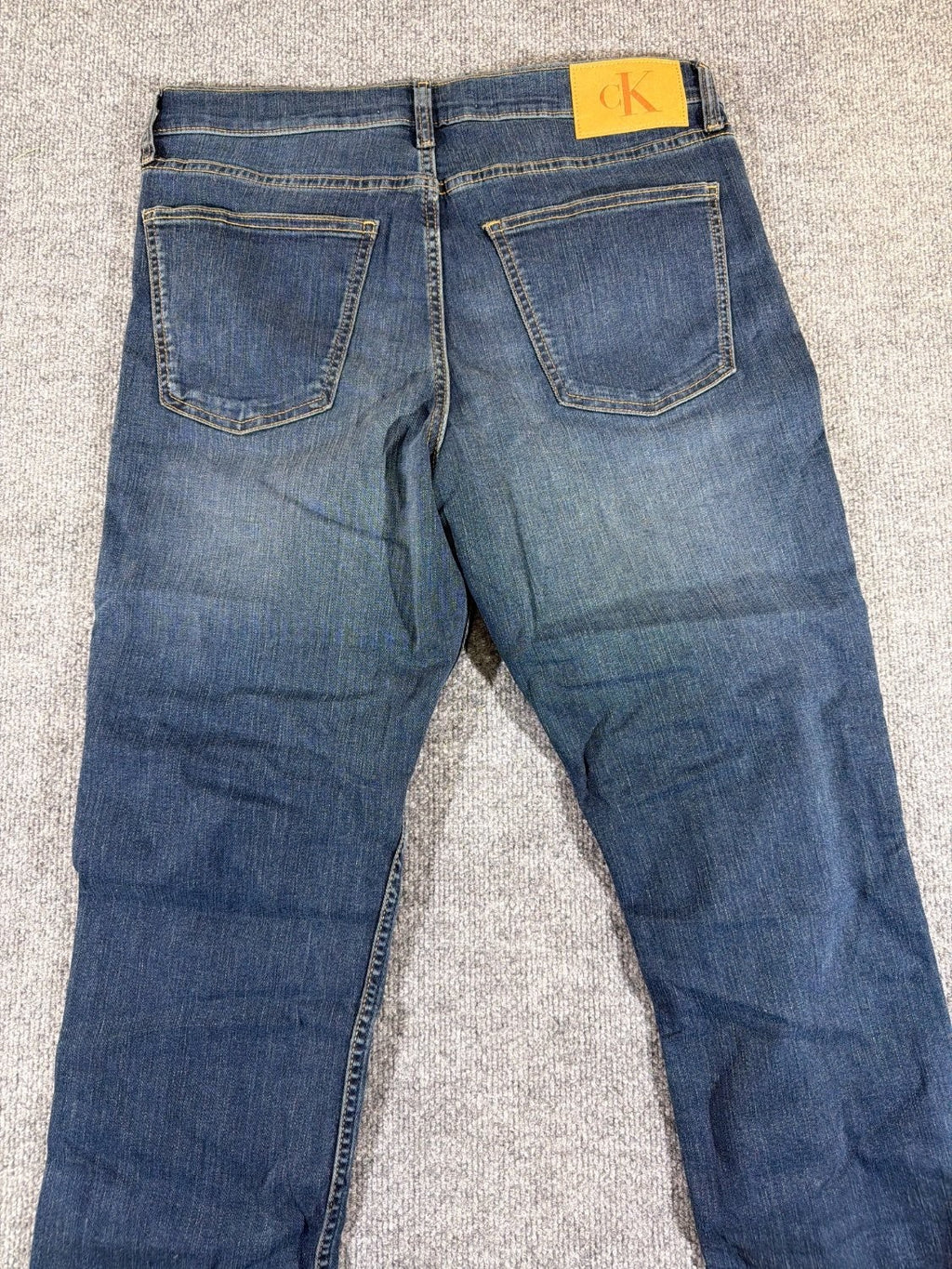 Calvin Klein Jeans Men's Straight Leg Blue Denim Jeans W34 x L30 Dark Wash EU 34