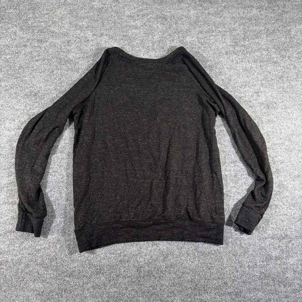 Buffalo David Bitton Sweater Womens XL Long Sleeve Pullover Good Vibes Black