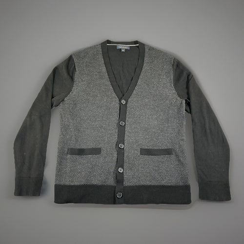 Banana Republic Men’s Cardigan Herringbone Pattern Size L Urban Collection