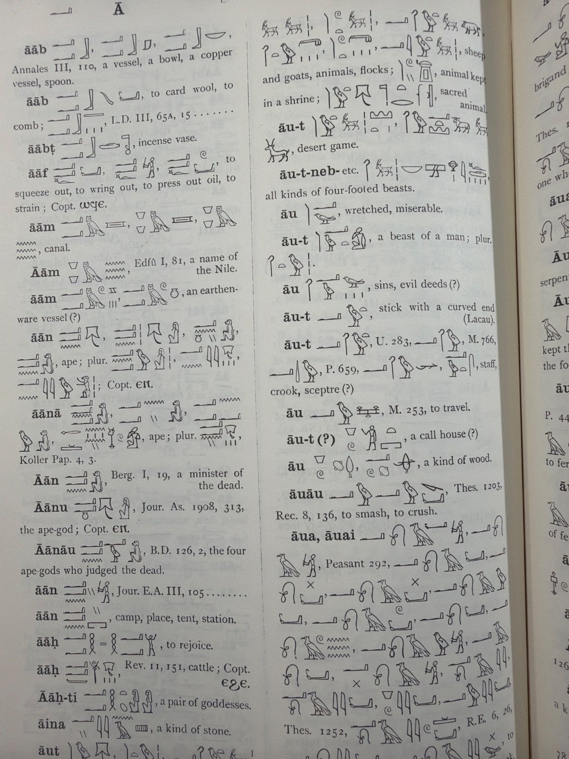 Vintage An Egyptian Hieroglyphic Dictionary E. A. Wallis Budge Vol 1 Dover