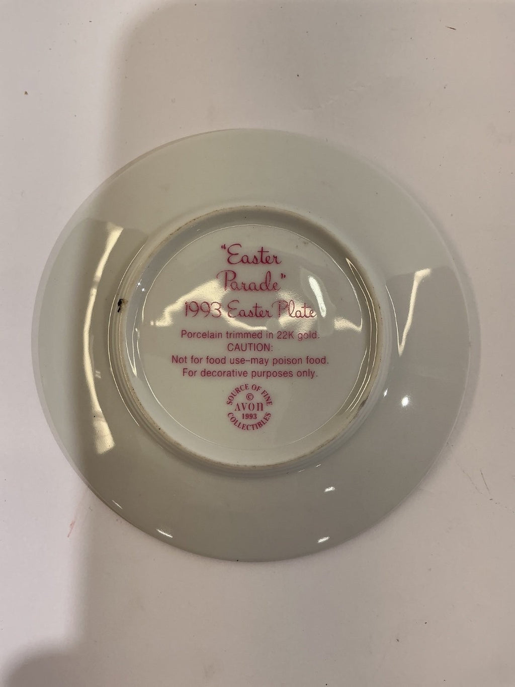 Avon Easter Parade 1993 Plate Collector Small Multicolor Porcelain