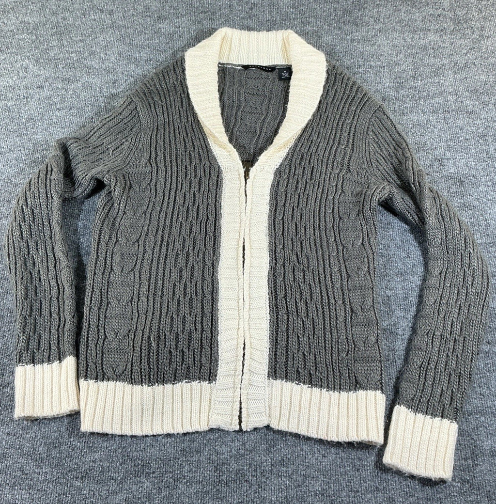 Sean John Mens Cardigan Sweater M Long Sleeve Button Up Academia Preppy Pocket