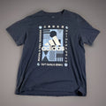 Adidas Mens Shirt 2Xl Blue Amplifier Tee Three Stripe Life International