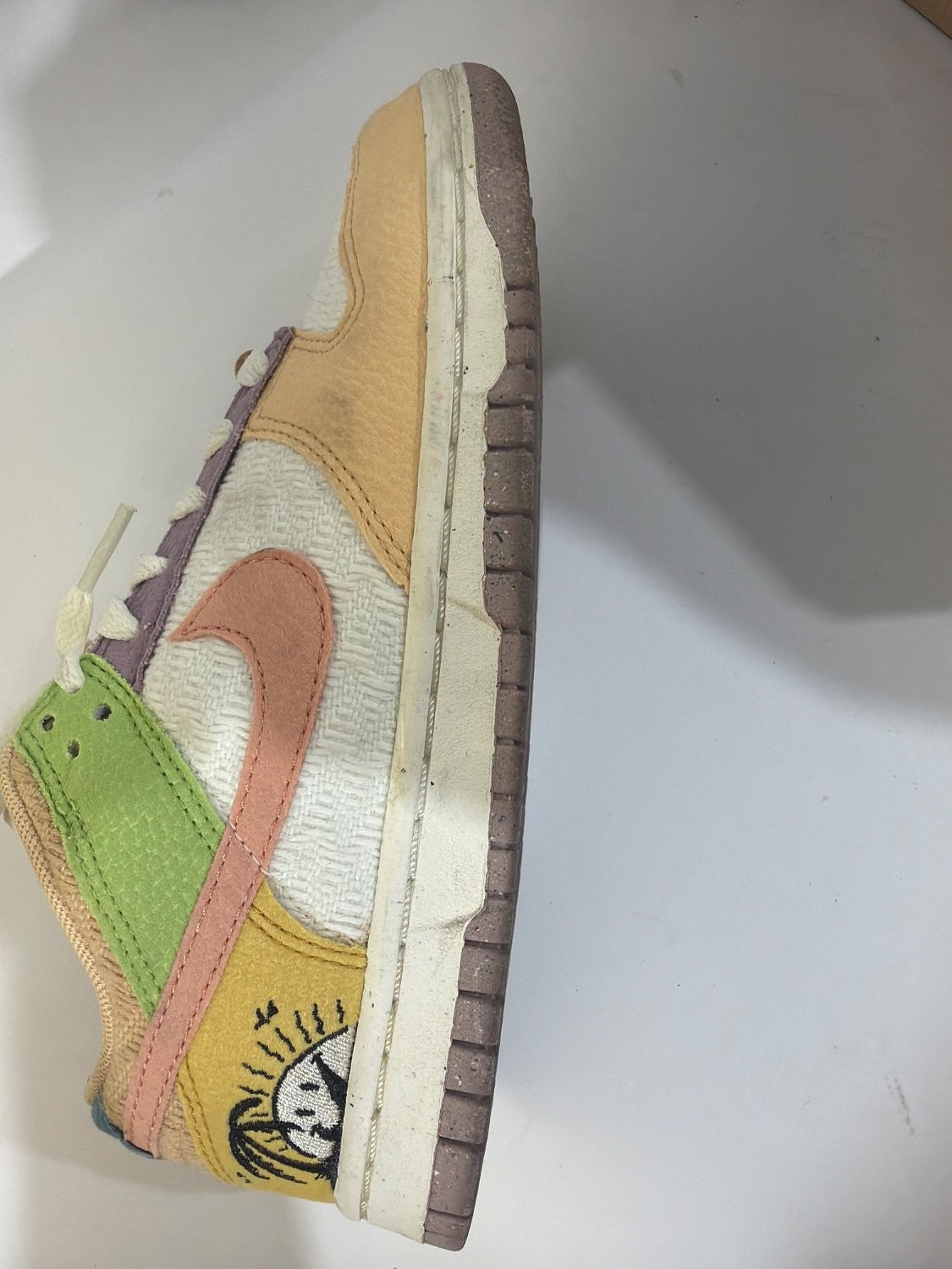 Nike Dunk Low SE Sun Club Sail Sanded Gold DQ0265-100 Women's Size 6 Sneaker Box