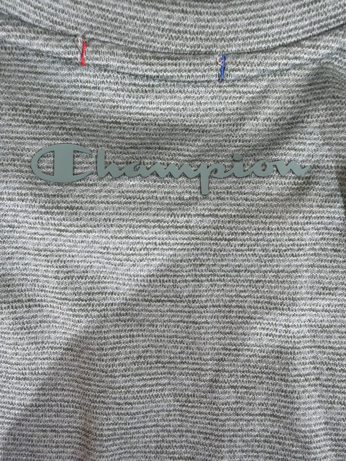 Champion Double Dry Men's T-Shirt Large L Gray Heather Moisture Wicking Athletic