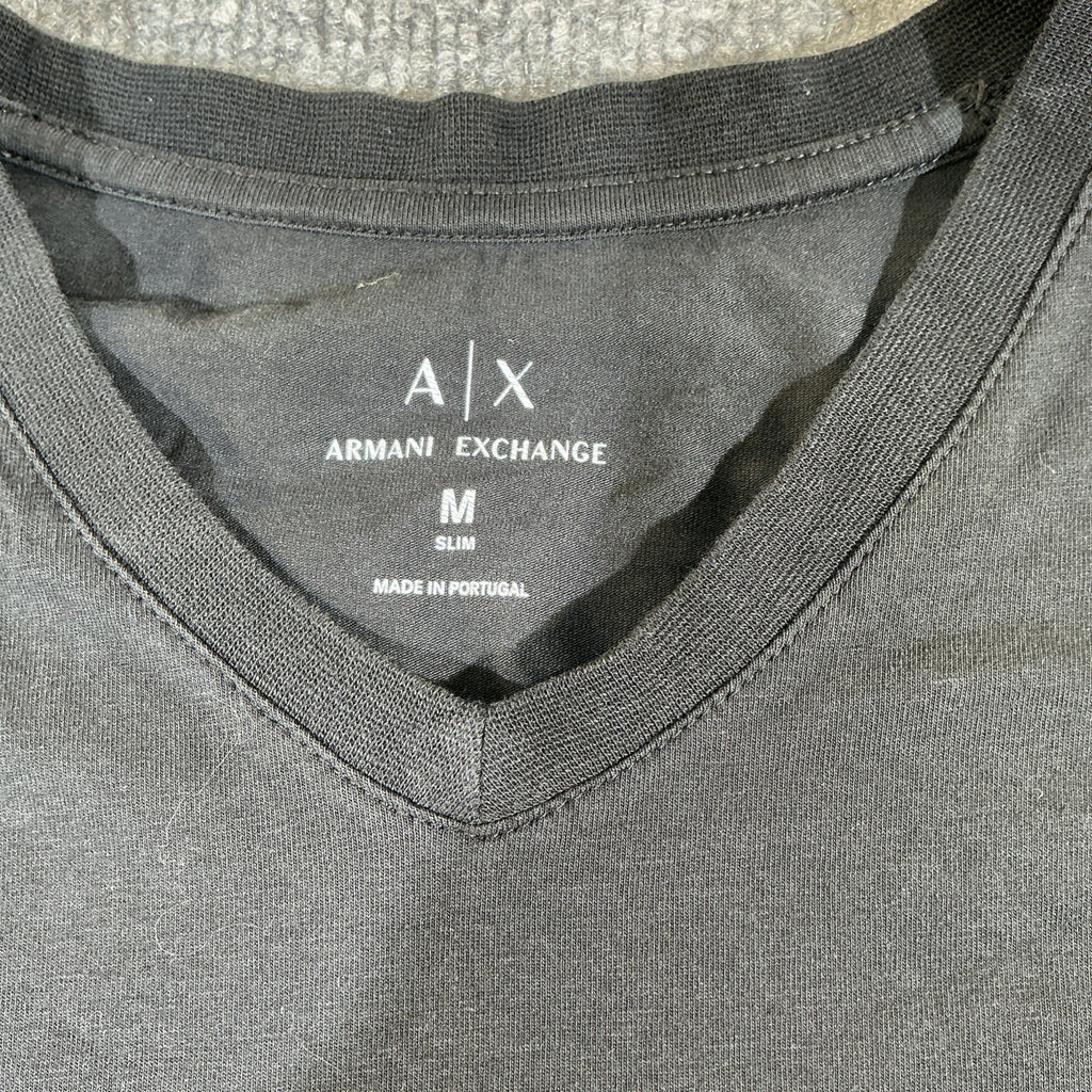 Armani Exchange Men’s T-Shirt Size  M Black Logo Graphic Slim Fit Tee