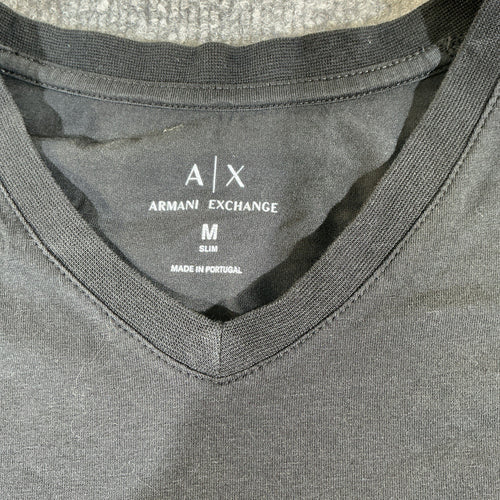 Armani Exchange Men’s T-Shirt Size  M Black Logo Graphic Slim Fit Tee
