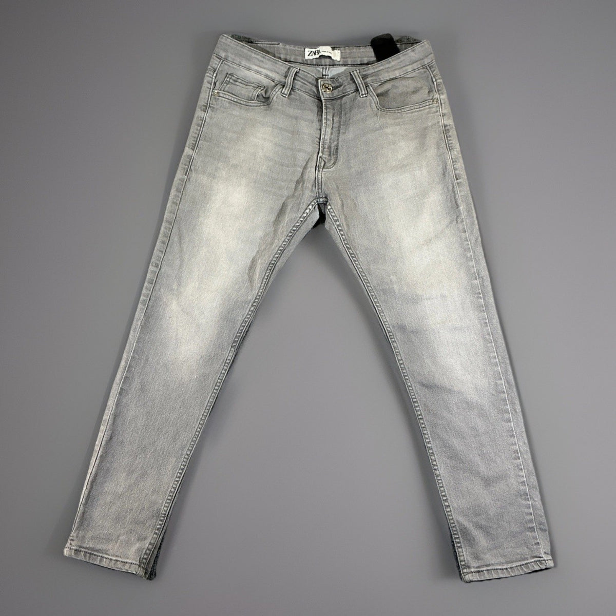 zara jeans women Size Medium USA Made In Morocco Gray Jeans