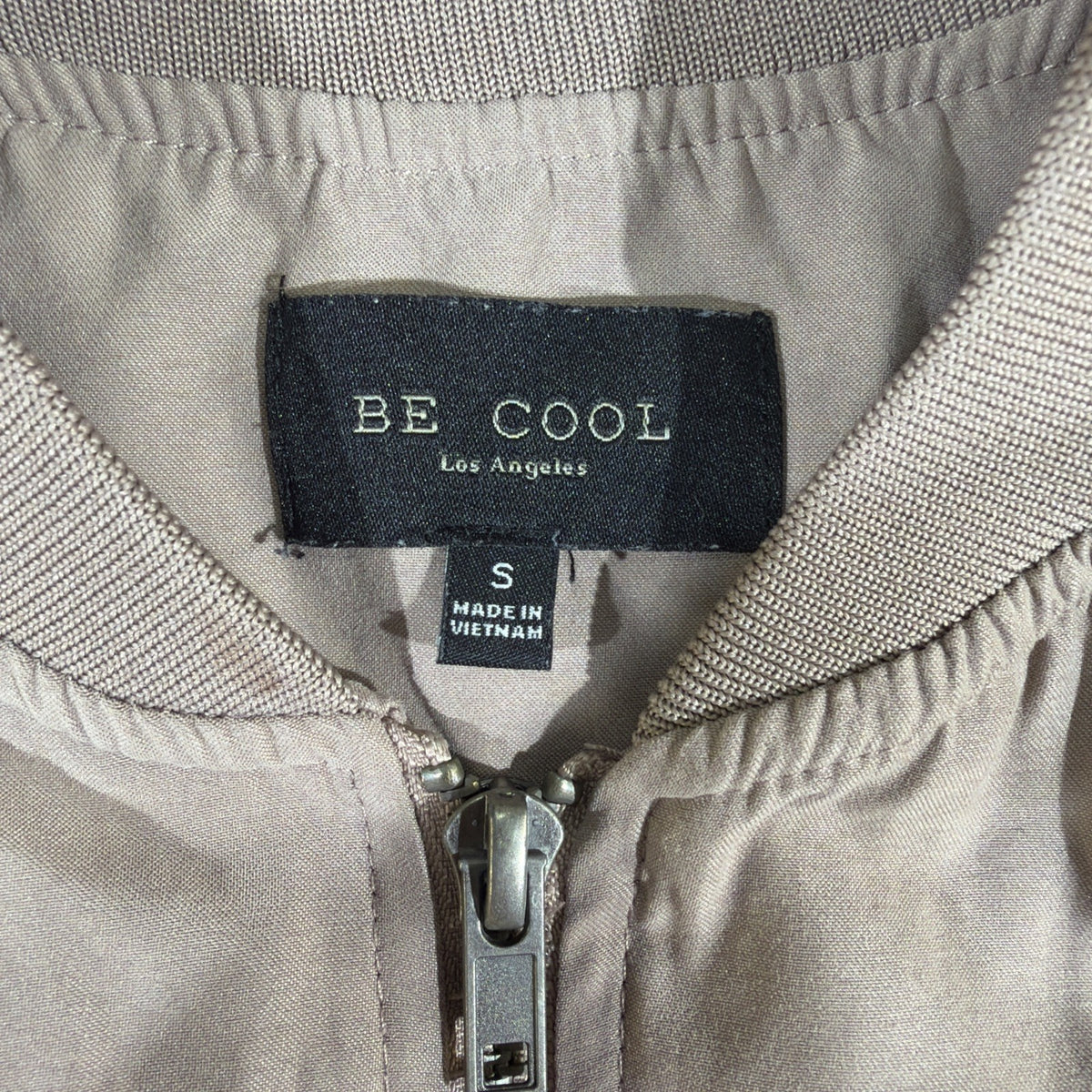 Be Cool Womens Tan Faux Suede Jacket S Bomber Style Lightweight Short Classicore