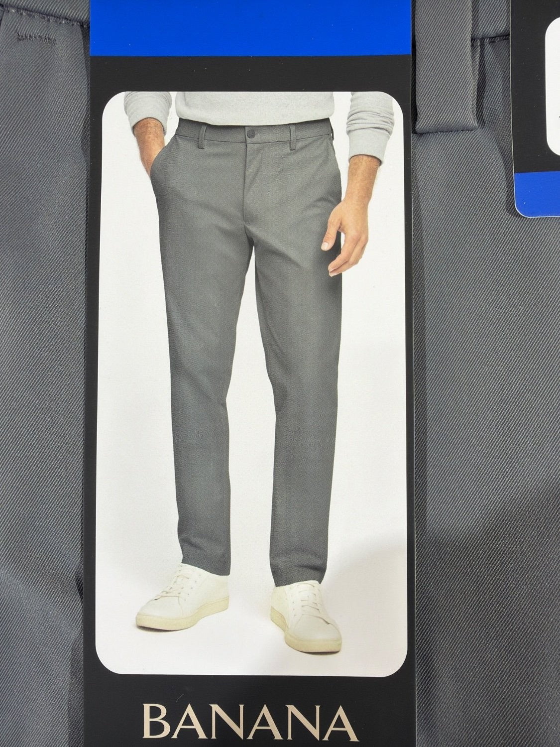 Banana Republic Commuter Flex Pant Men 36x29 Gray Athletic Chino NWT 1951119 New