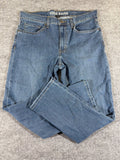 Eddie Bauer Straight Fit Men's Jeans 34x30 Medium Wash Blue Stretch Denim EU 34