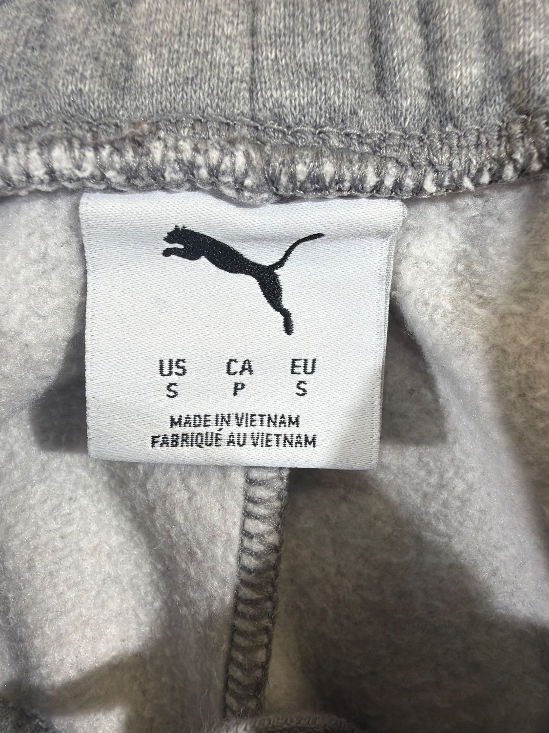 Puma Men's Fleece Jogger Sweatpants Size Small Heather Gray 889288-02 Athletic