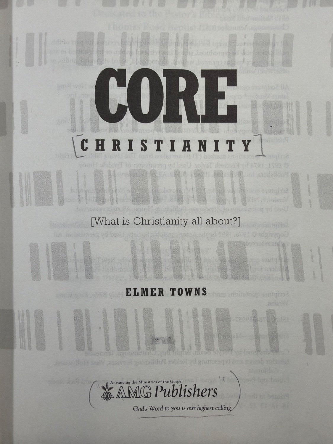 Vintage Core Christianity What is Christianity All About Elmer Towns Paperback
