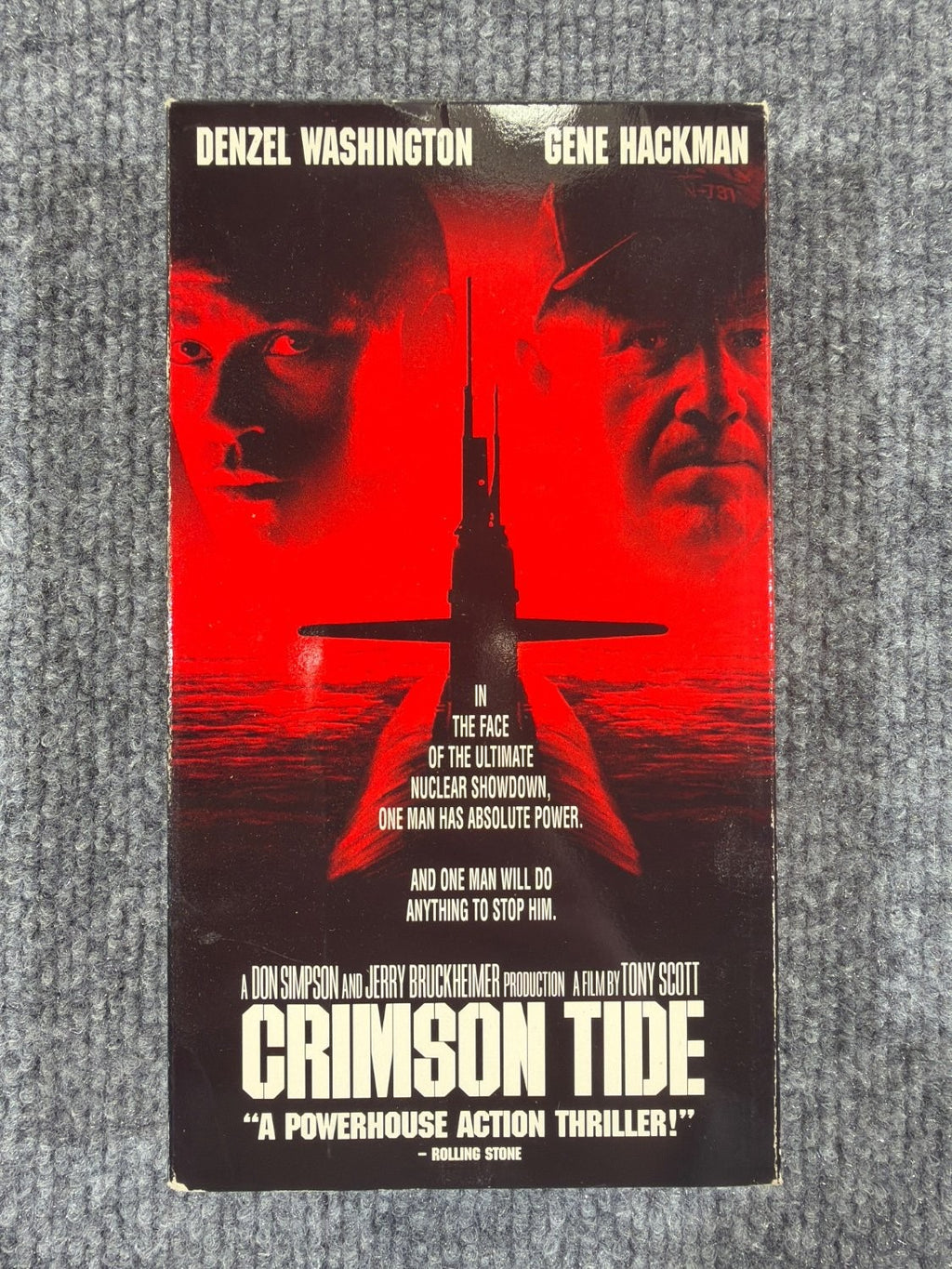 Vintage Crimson Tide VHS Movie 1996 Denzel Washington Gene Hackman Tony Scott