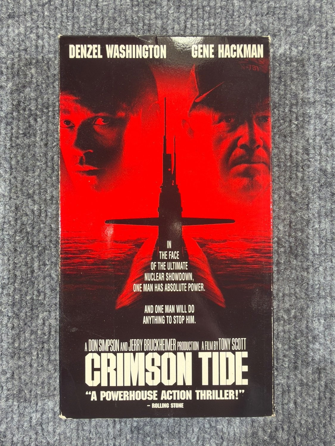 Vintage Crimson Tide VHS Movie 1996 Denzel Washington Gene Hackman Tony Scott