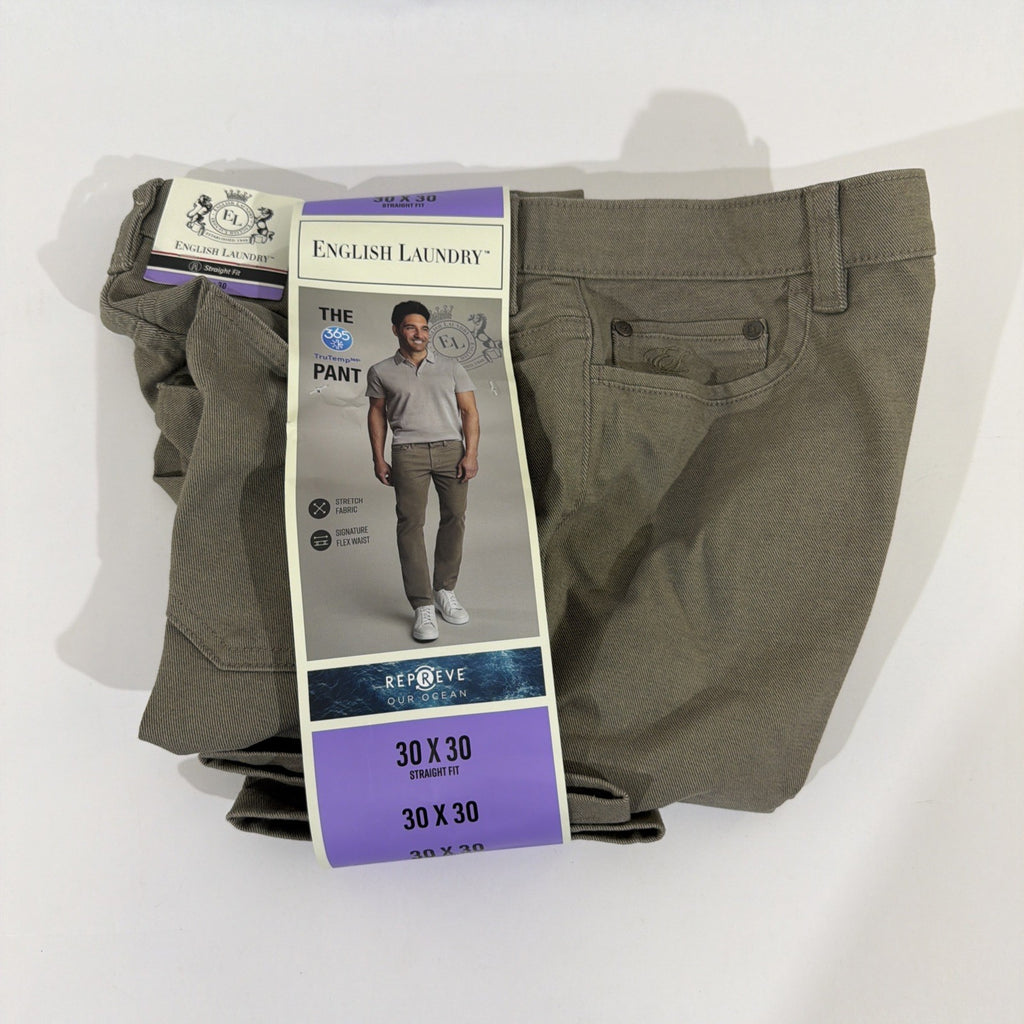 English Laundry Men’s 4 Way Stretch Fabric Straight Fit Midweight Pant 32X34