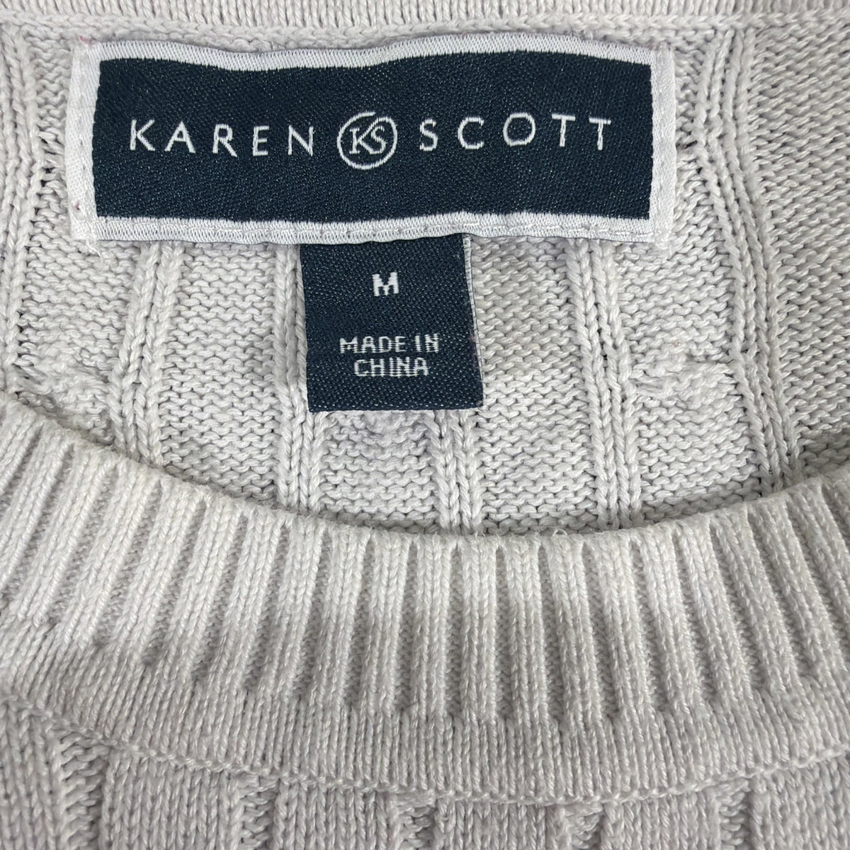 KAREN SCOTT (XL) MULTICOLOR KNIT  CREW  NECK SWEATER TOP