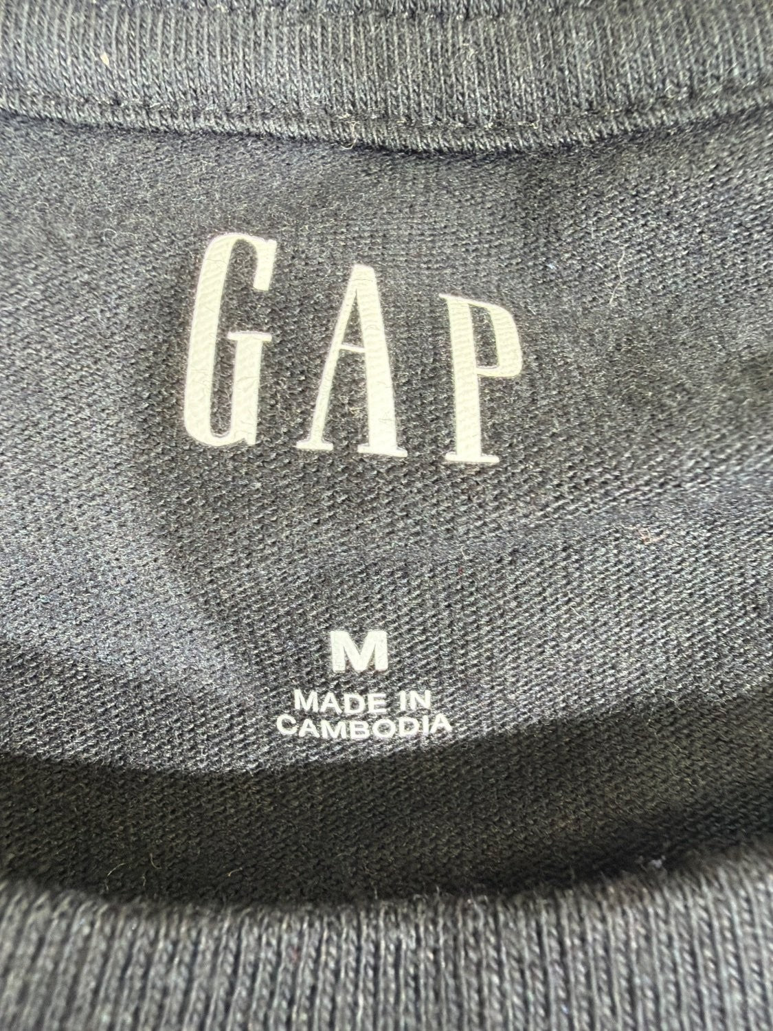 Vintage Gap 1969 Logo T-Shirt Men's Size M Black Cotton Blend Crew Neck Tee NWT