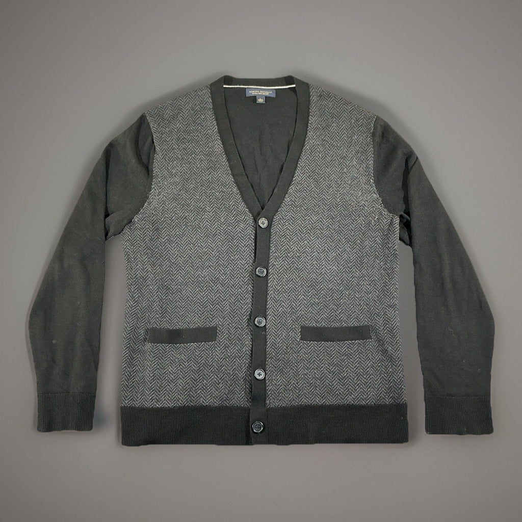 Banana Republic Men’s Cardigan Herringbone Pattern Size L Urban Collection