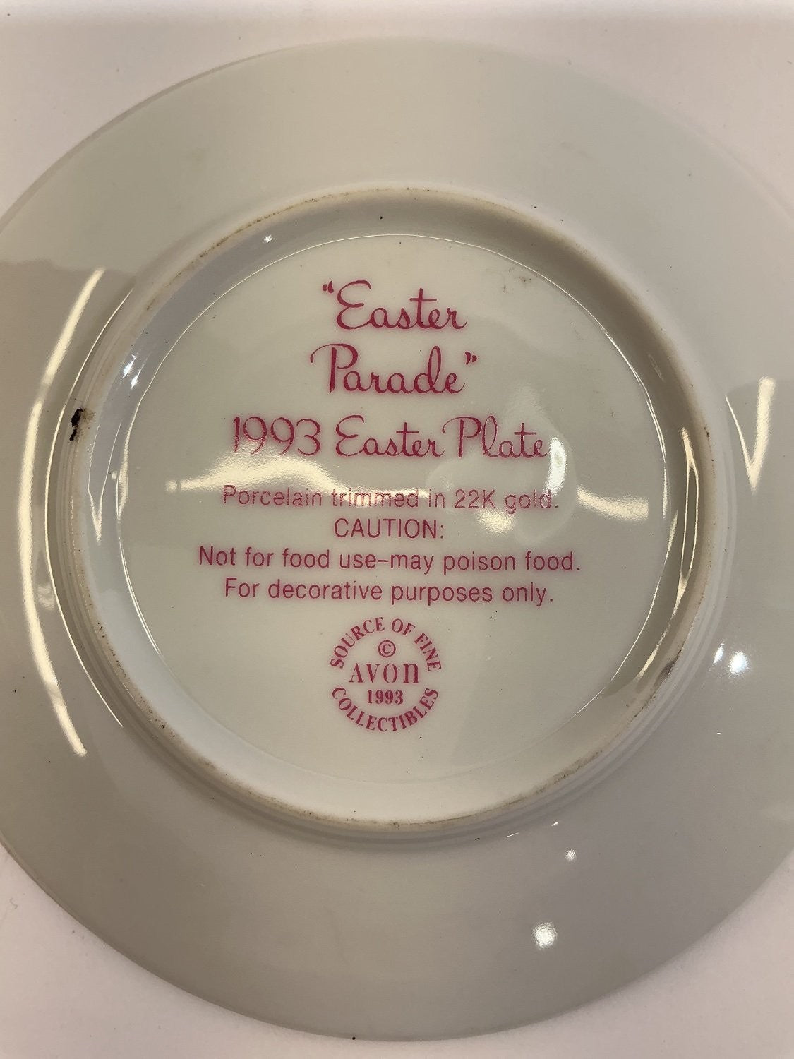 Avon Easter Parade 1993 Plate Collector Small Multicolor Porcelain