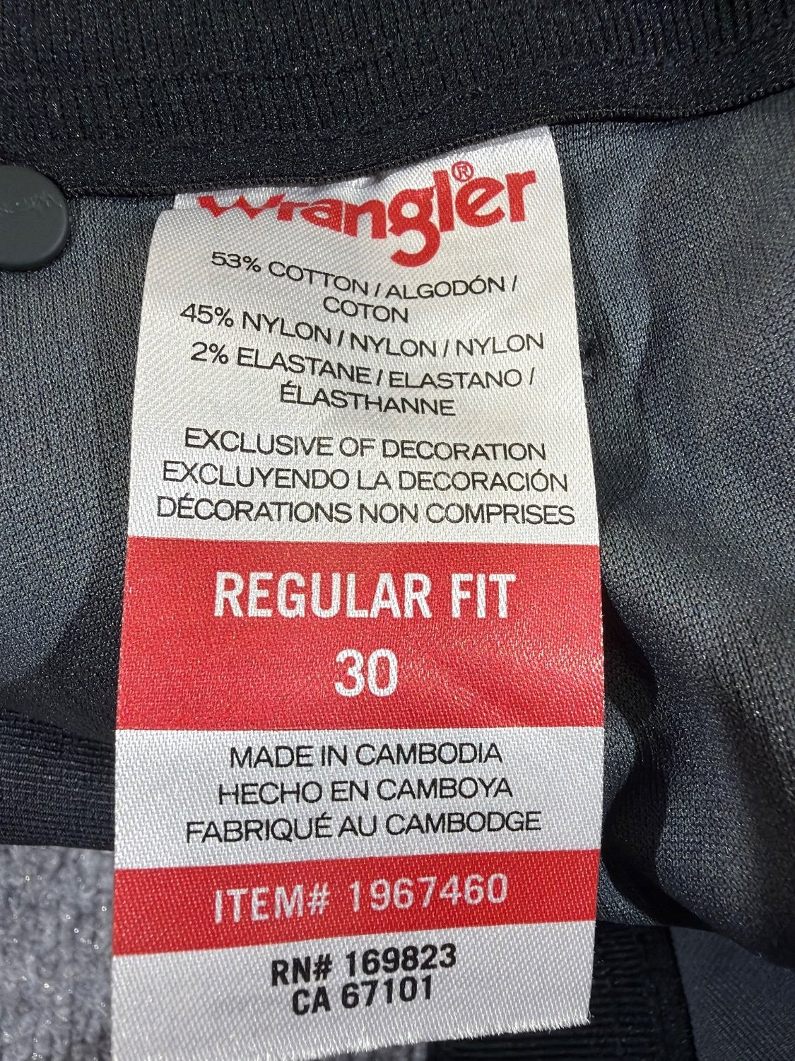 Wrangler ATG All Terrain Gear Men's Cargo Shorts Gray 30 Cotton Canvas 1967460