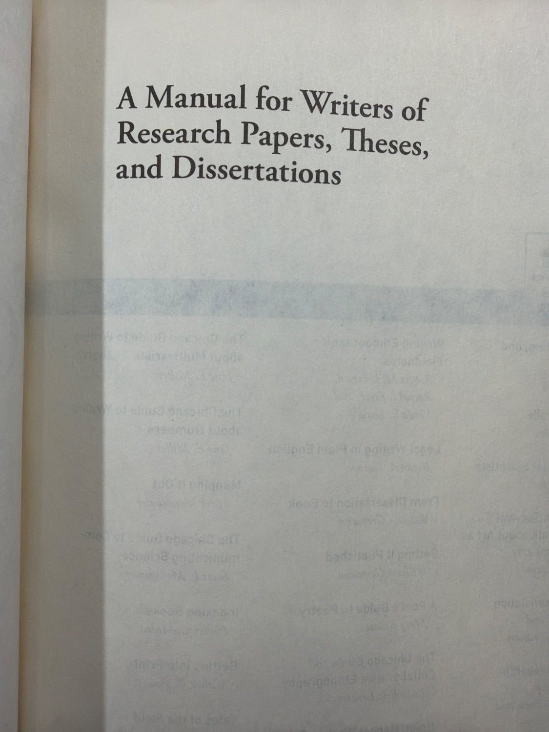 Kate L. Turabian A Manual for Writers of Research Papers 7th Edition Chicago