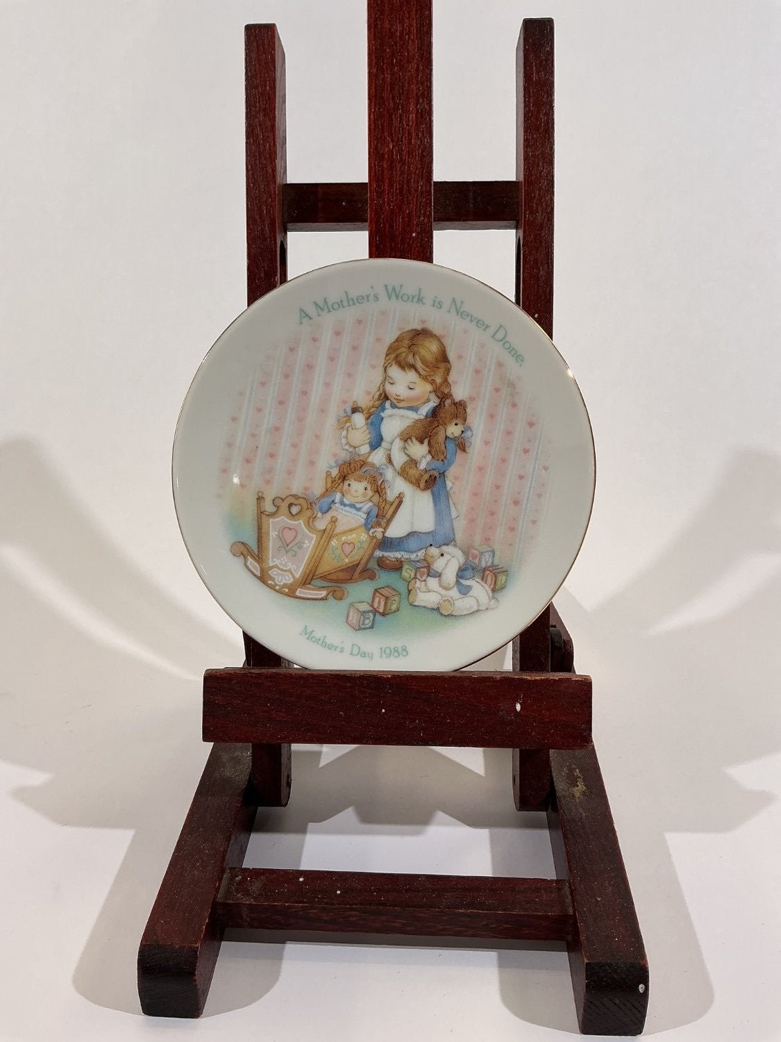 Avon Mother's Day 1988 Collector Plate Multicolor Porcelain Miniature