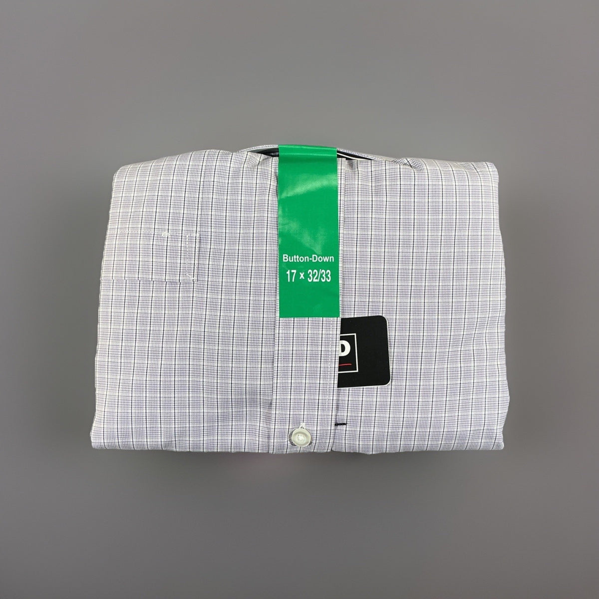 Kirkland Signature Men's 17.5 x 32/33 Traditional Fit Plaid Dress Shirt Blue