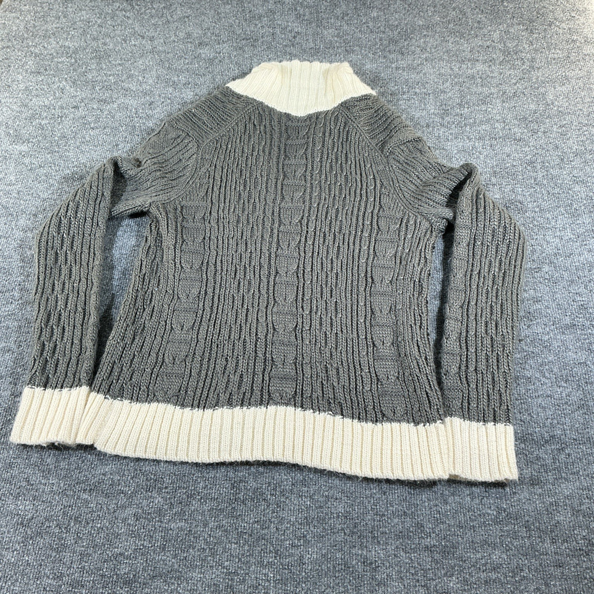 Sean John Mens Cardigan Sweater M Long Sleeve Button Up Academia Preppy Pocket