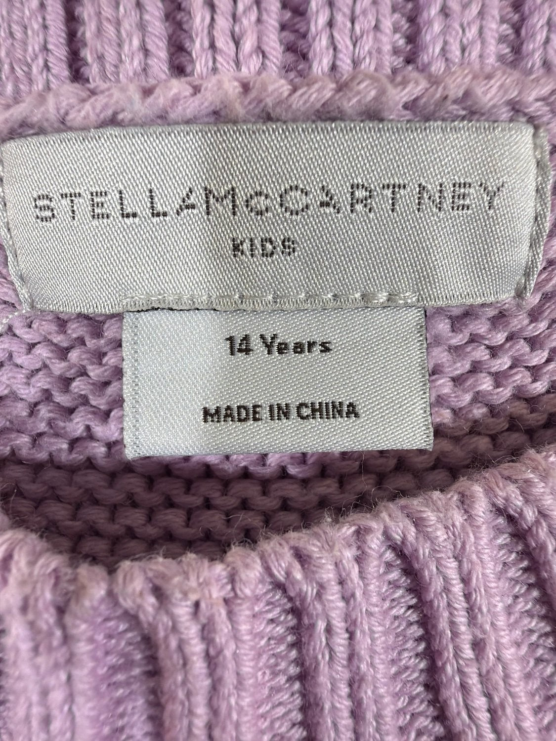 Stella McCartney Kids Rainbow Stripe Chunky Knit Sweater Girls Size 14 Years