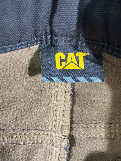Caterpillar No Sweat Pant Mens 36x30 Brown Canvas Fleece Lined Workwear 1733652