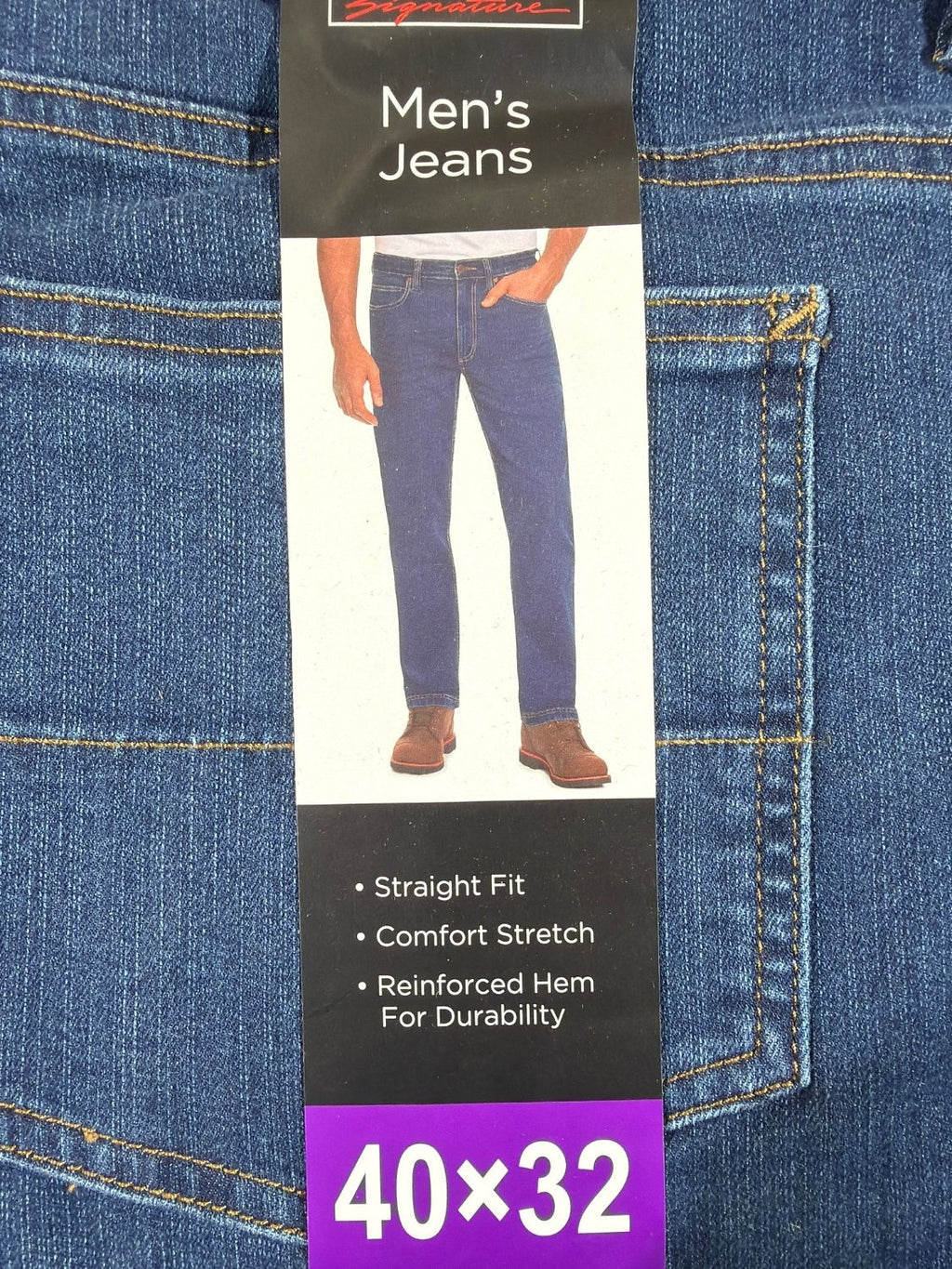 Kirkland Signature Mens Jeans 40x32 Straight Fit Comfort Stretch Denim 7771420