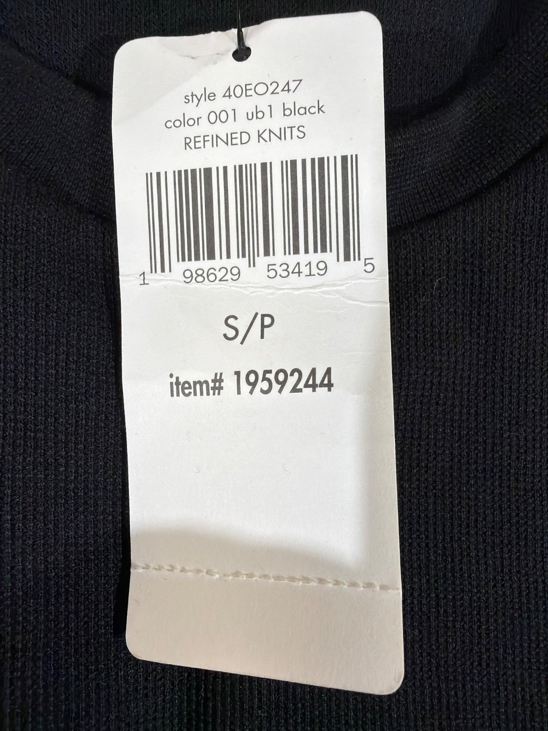 Calvin Klein Refined Knits Men's T-Shirt Black Crew Neck 40EO247 Cotton Blend S