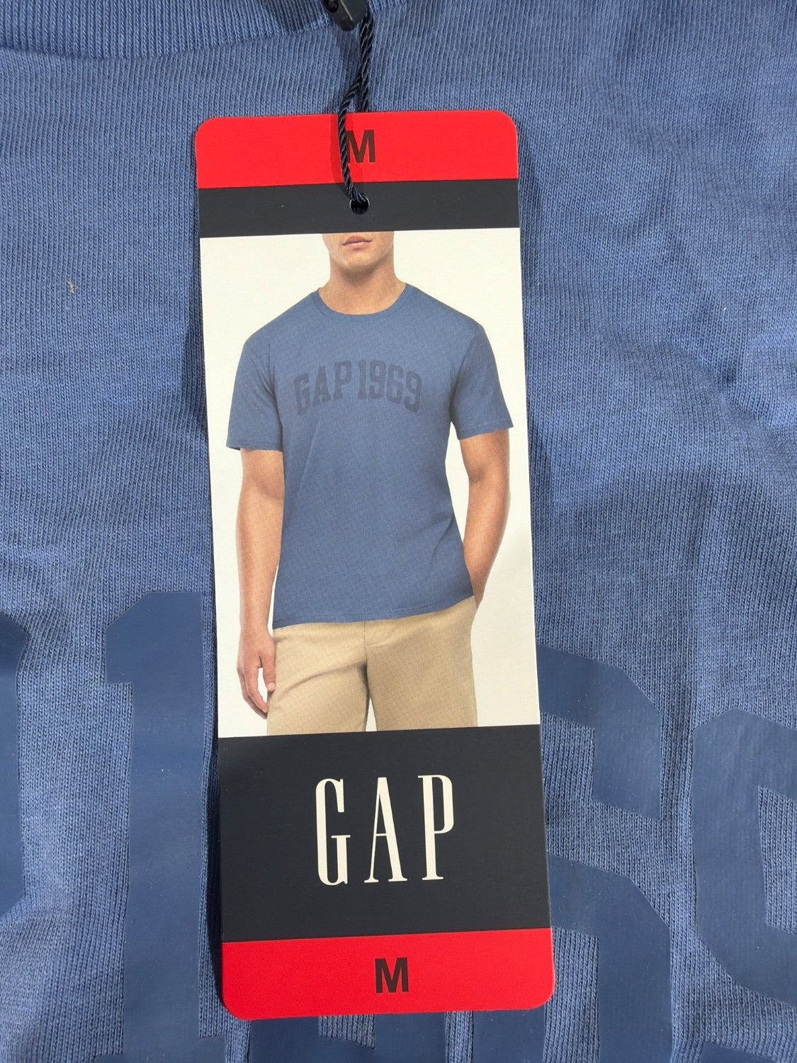 Gap 1969 Arch Logo Graphic T-Shirt Men Size M Blue Cotton Blend Crew Neck NWT