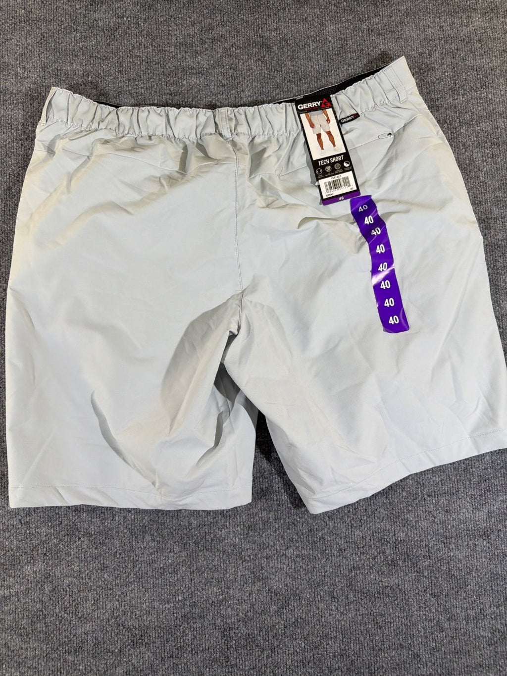 Gerry Tech Short Men 40 Gray Chino Hiking Golf Shorts Stretch UPF 1641001 New