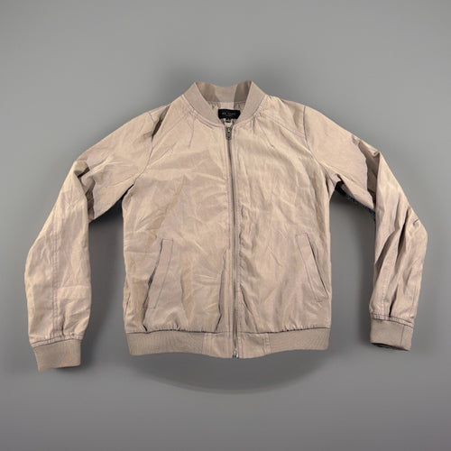 Be Cool Womens Tan Faux Suede Jacket S Bomber Style Lightweight Short Classicore