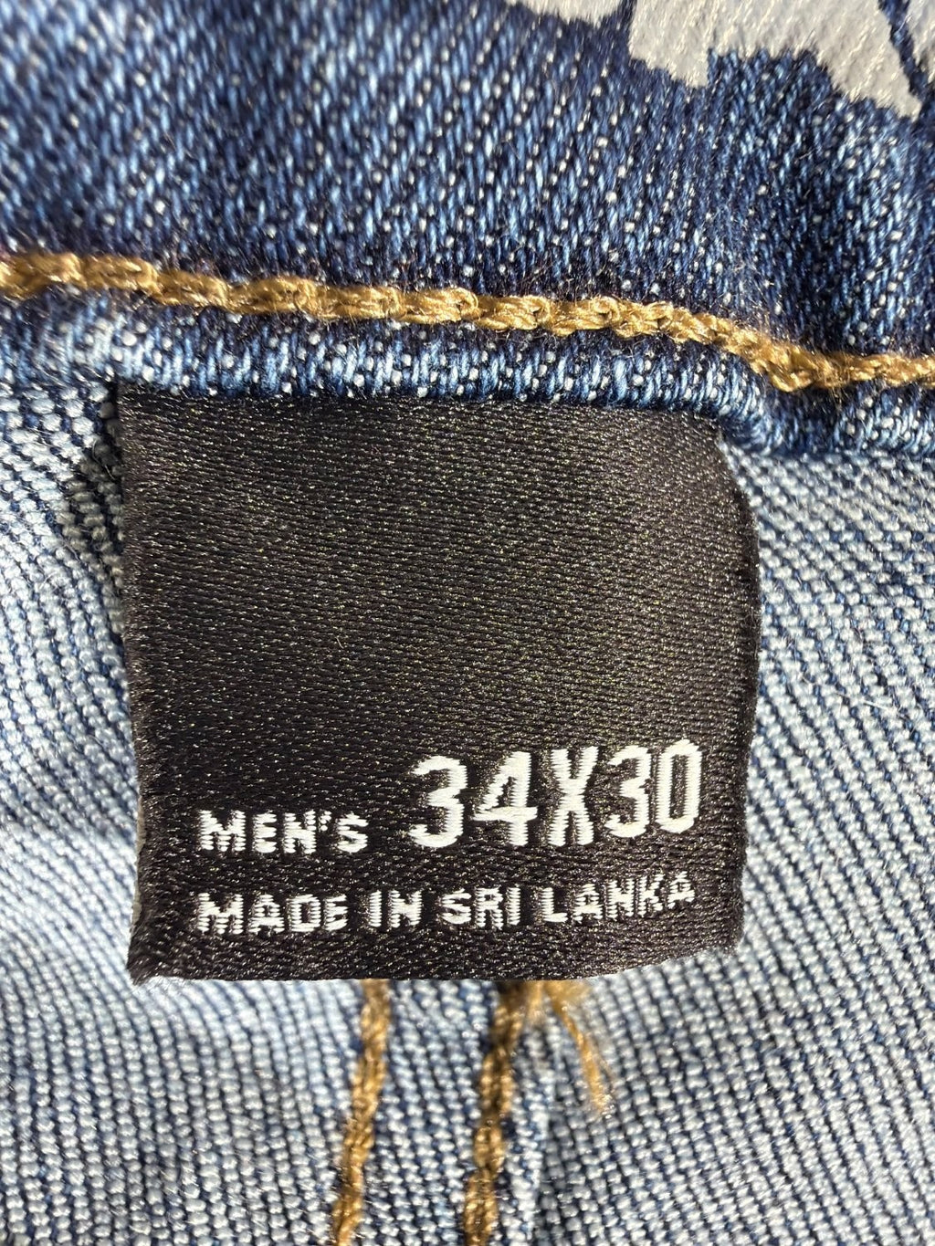 EU 34 Eddie Bauer Straight Fit Men's Jeans 34x30 Blue Specialty Dyed Denim
