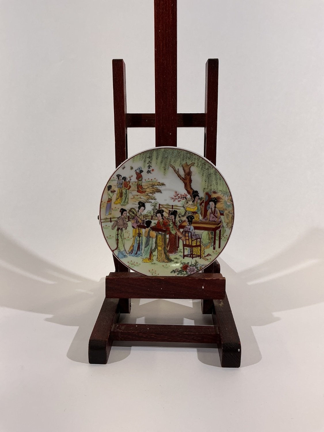 Yi Wei Twelve Beauties of Jinling Decorative Saucer Small Multicolor Porcelain