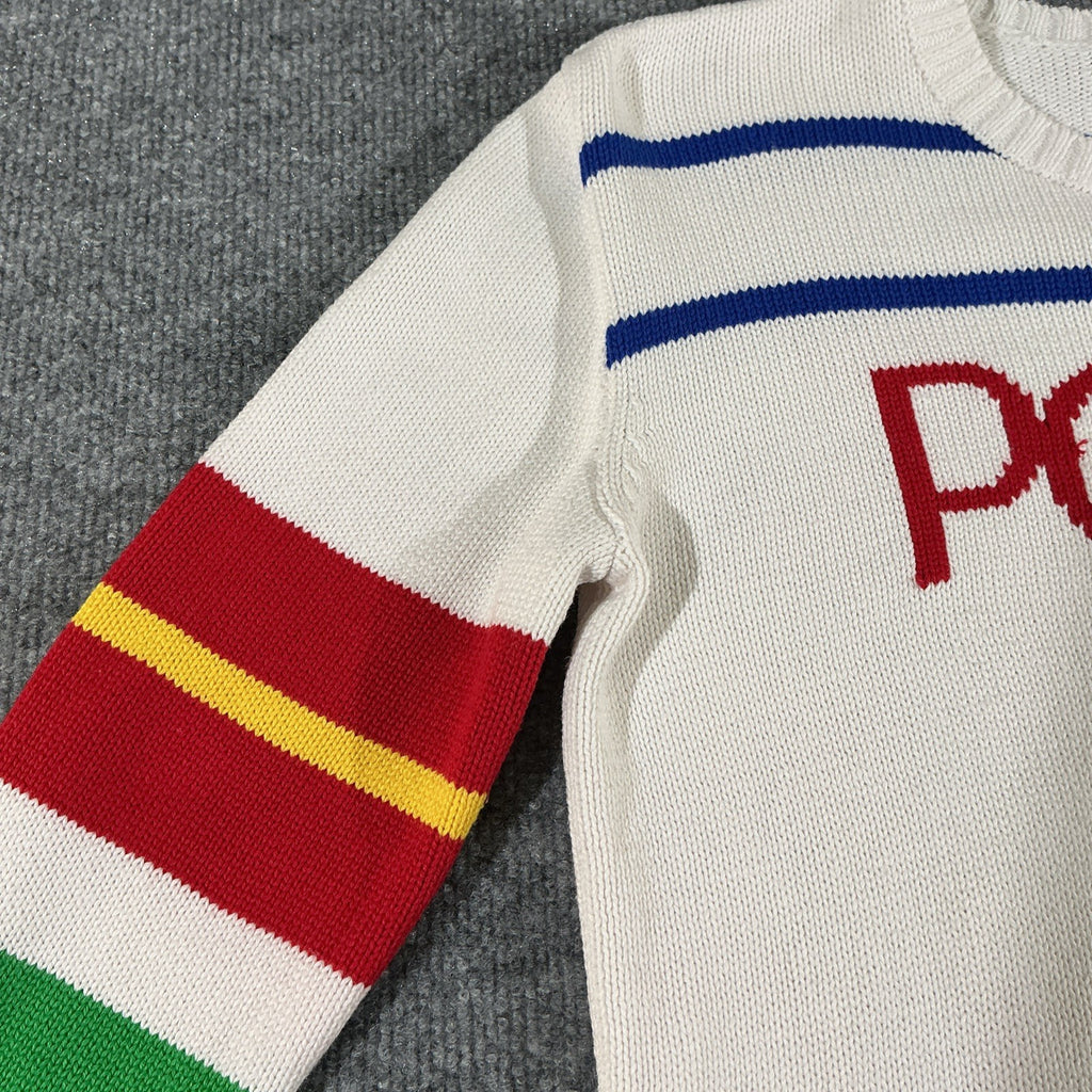 NWT Polo Ralph Lauren White Knitted Sweater Youth XL 16