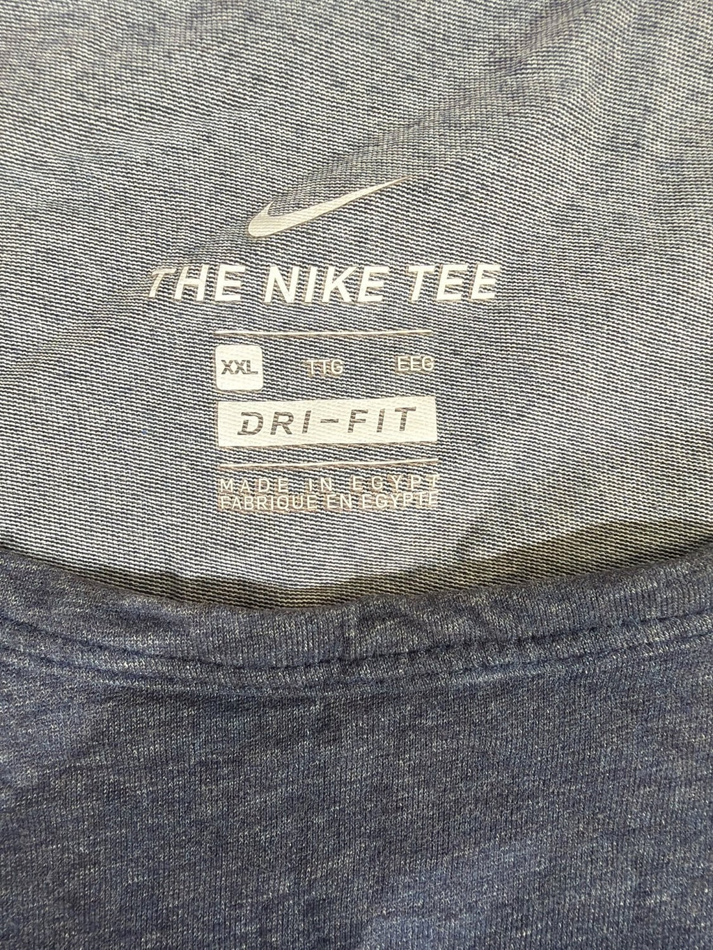 Nike The Nike Tee Dri-FIT Tank Top Men XL Heathered Navy Blue Sleeveless Shirt