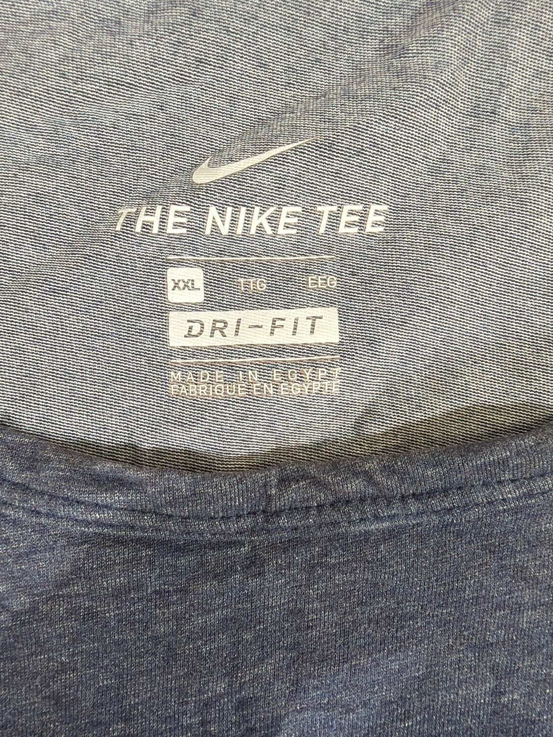 Nike The Nike Tee Dri-FIT Tank Top Men XL Heathered Navy Blue Sleeveless Shirt
