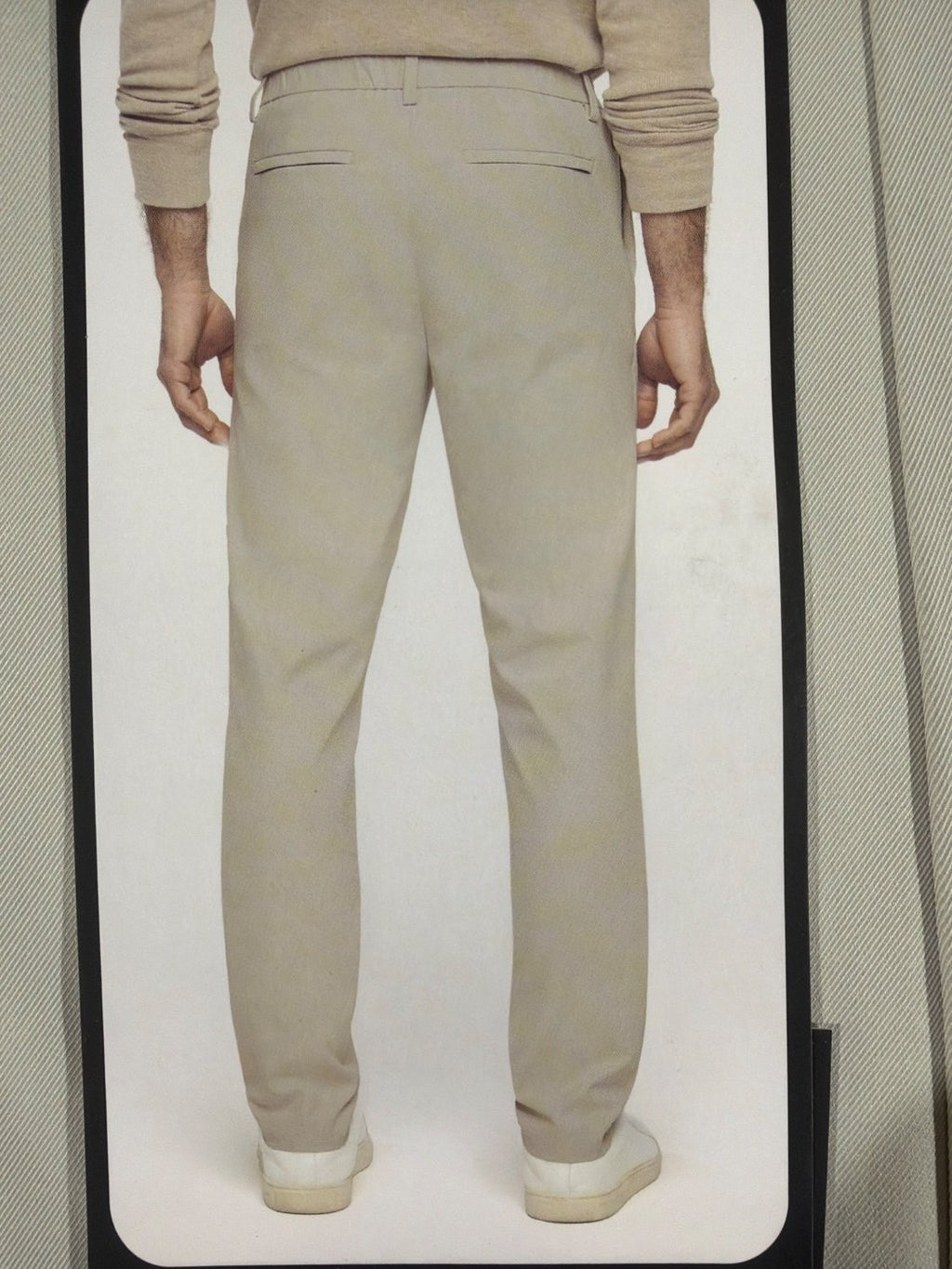 Banana Republic Commuter Flex Pant Men 30x30 Tan Athletic Chino Water Resistant