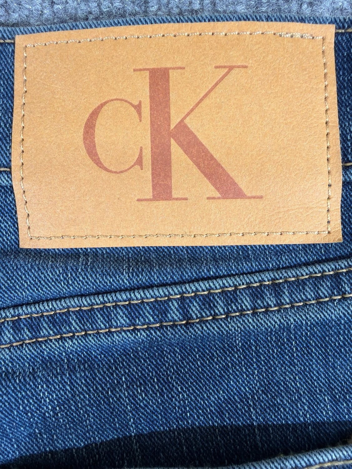 EU 32 Calvin Klein Jeans Men's Straight Leg Blue Denim Stretch Jeans 32x32