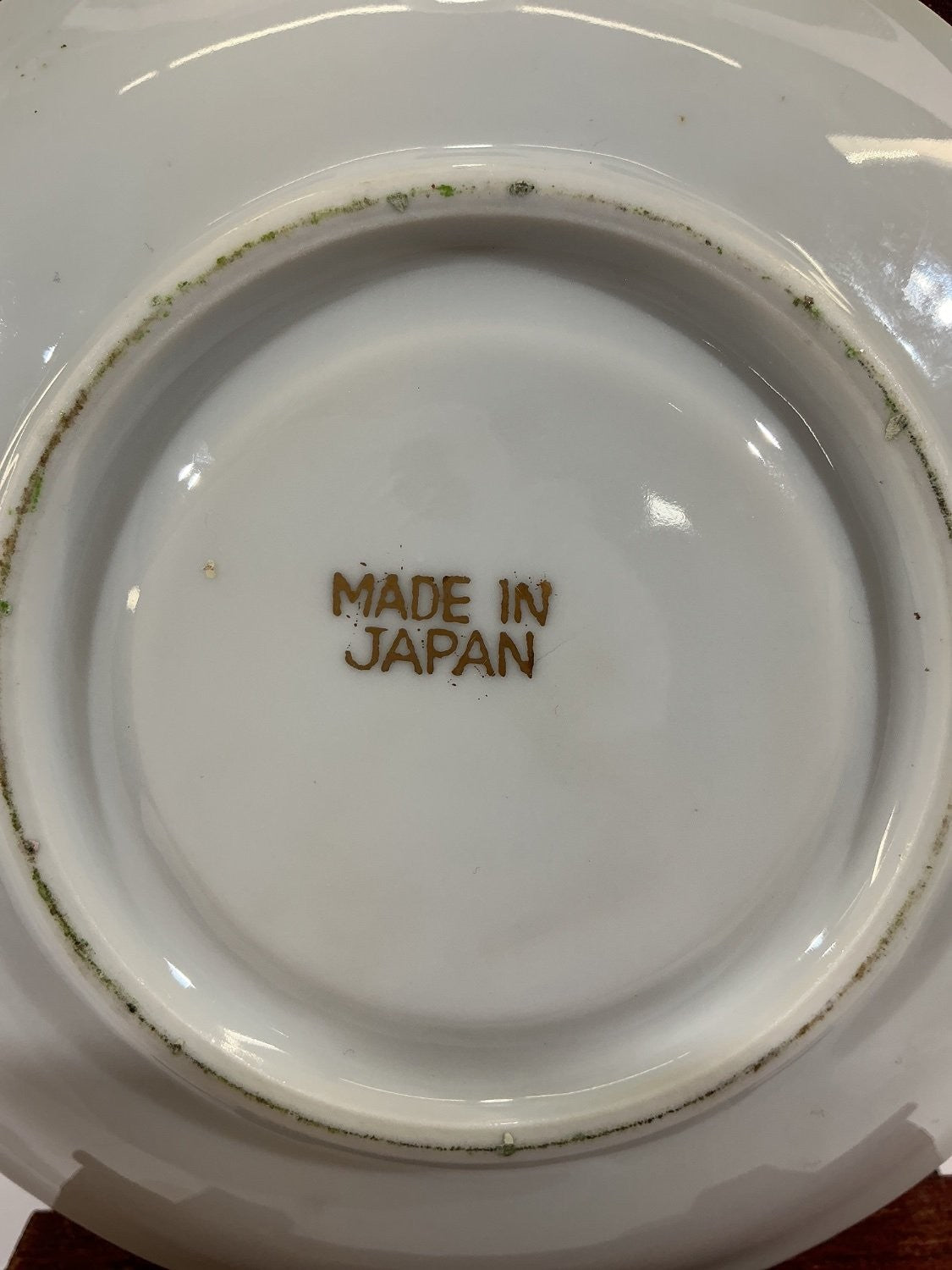 Saucer Small Multicolor Porcelain Iridescent Lustreware Finish Courting Couple