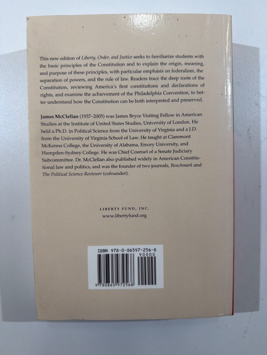 Vintage Liberty Order and Justice James McClellan Constitutional Principles 3rd